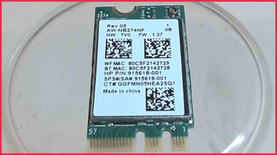 Wlan W-Lan WiFi Karte Board Modul Platine AW-NB274NF HP 17-bs007ng