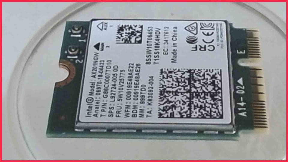Wlan W-Lan WiFi Karte Board Modul Platine AX201NGW Lenovo ThinkPad E15 i7
