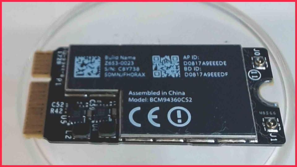 Wlan W-Lan WiFi Karte Board Modul Platine BCM94369CS2 Apple MacBook Air A1466