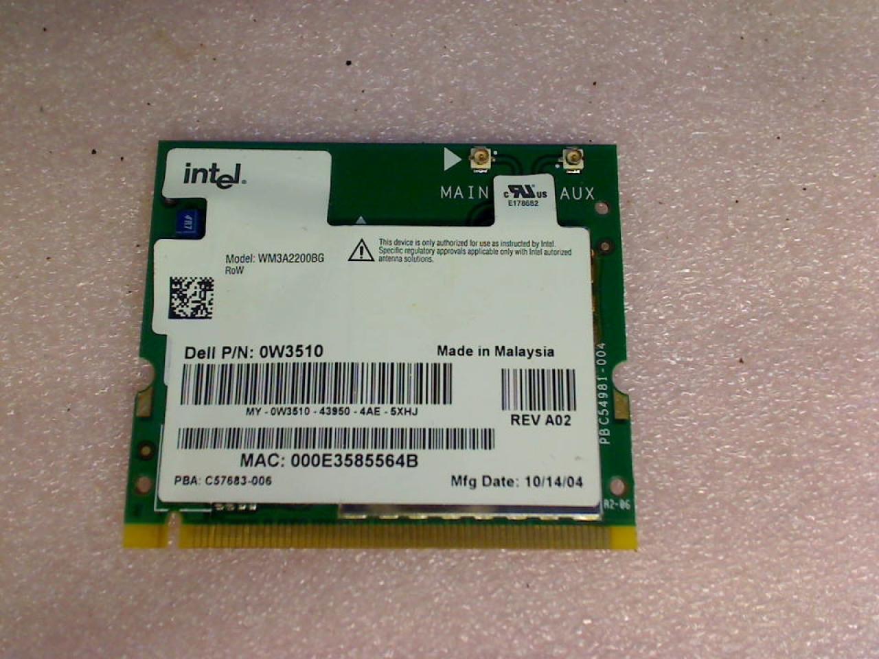 Wlan W-Lan WiFi Karte Board Modul Platine Dell D800 PP02X (2)