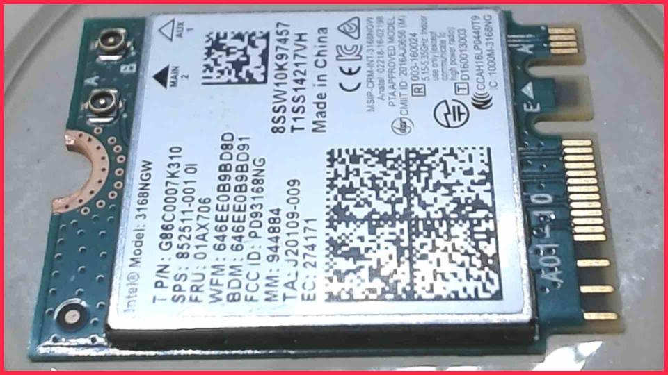 Wlan W-Lan WiFi Karte Board Modul Platine  Intel NucBox Rugged Kit NUC8CHK