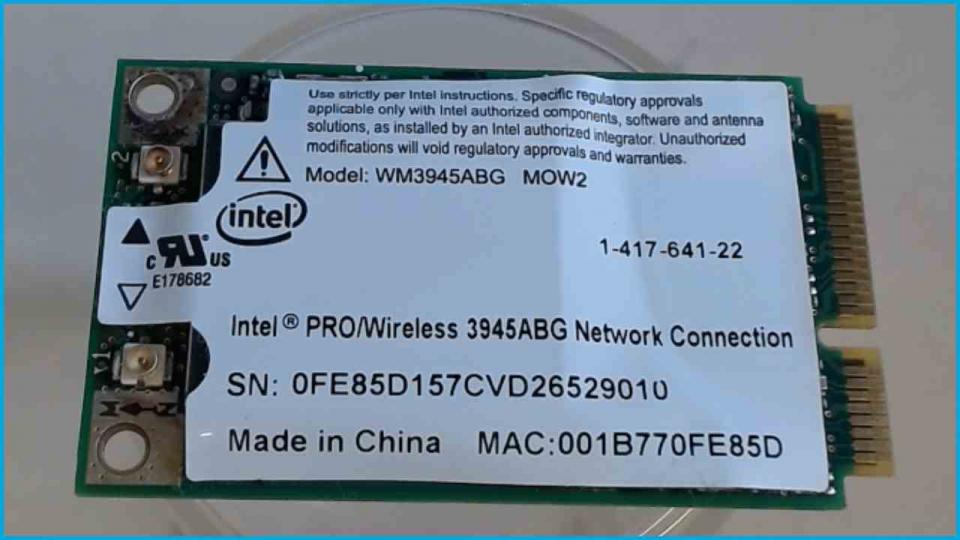 Wlan W-Lan WiFi Karte Board Modul Platine Vaio VGN-FZ18M PCG-381M