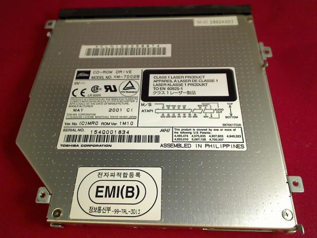 CD - ROM Drvive XM-7002B mit Blende & Halterung Toshiba S1700-400