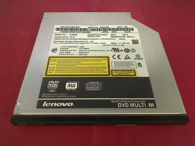 DVD Brenner Multi III UJ890 mit Blende & Halter Lenovo T510 4384-BB3
