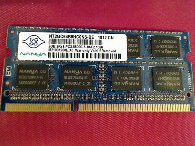 2GB DDR3 PC3-8500S SODIMM Ram Arbeitsspeicher Lenovo T400 2768-GP6