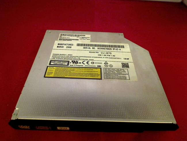DVD Brenner UJ-870 mit Blende & Halterung Toshiba L130-14C