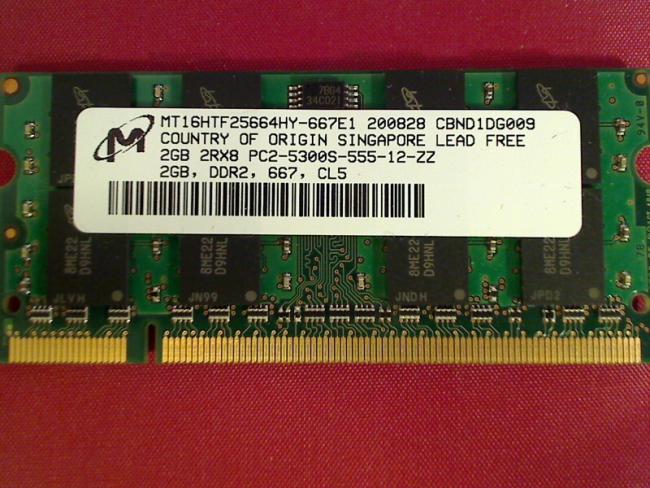 2GB DDR2 Micron MT16HTF25664HY-667E1 RAM Toshiba Satellite A210-17S