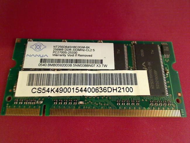 256MB DDR-333MHz PC2700S SODIMM Ram Arbeitsspeicher BenQ Joybook R22E
