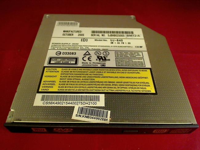 DVD Brenner UJ-840 mit Blende & Halterung BenQ Joybook R22E