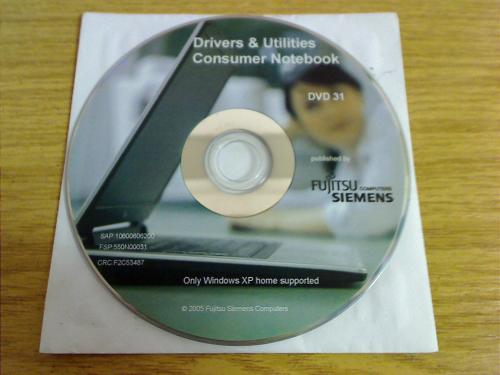 Driver & Utilities CD DVD aus Fujitsu Siemens Amilo A7645
