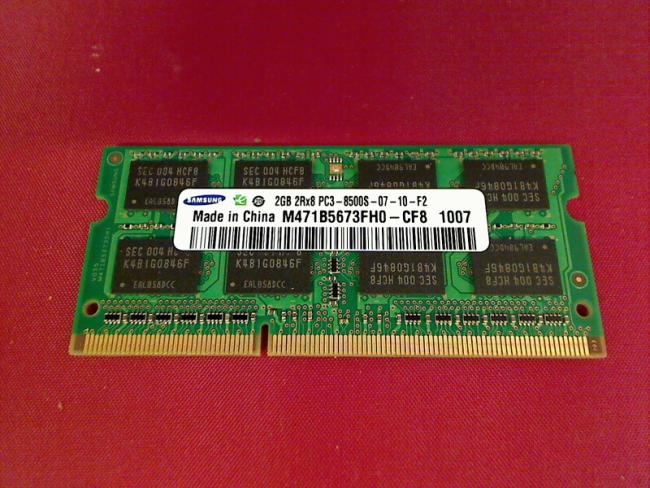 2GB DDR3 PC3-8500S Samsung SODIMM Ram Arbeitsspeicher Medion MD98330 E6214