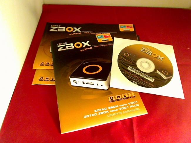 Anleitung Handbuch & DRIVER Treiber CD ZOTAC Mini PC ZBOX nano VD01 U4025