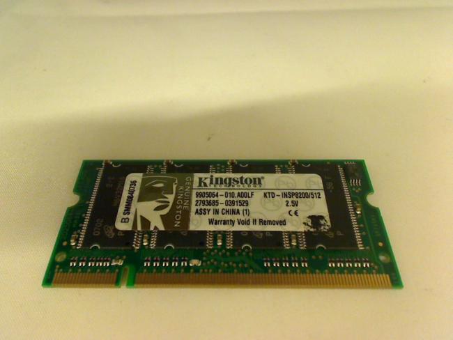 512MB DDR Kingston SODIMM Ram Arbeitsspeicher Toshiba Satellite Pro SPA40