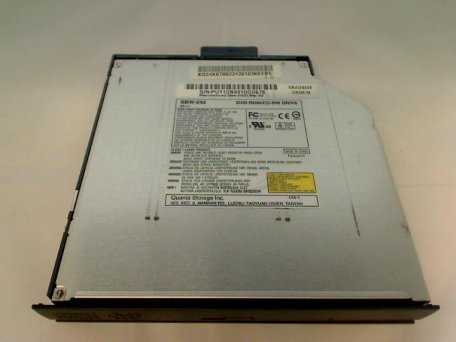 DVD ROM CD RW Drive SBW-242 mit Blende, Halterung Acer Travelmate 650 653LC