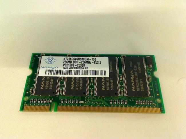 256MB DDR PC2100S SODIMM Nanya 266MHz RAM Acer Travelmate 650 653LC
