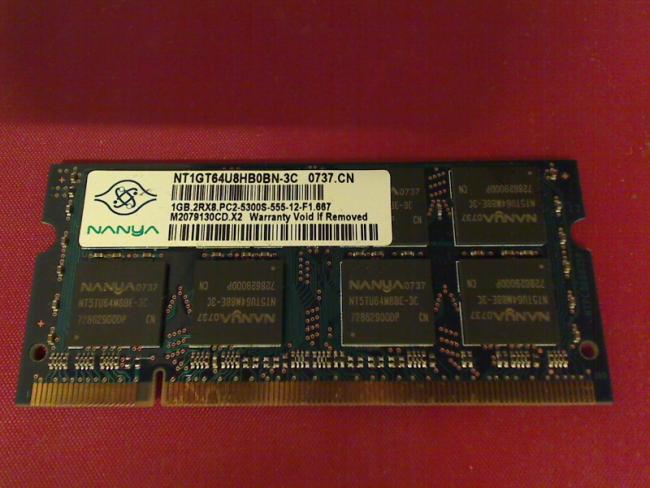 1GB DDR2 PC2-5300S NANYA SODIMM Ram Arbeitsspeicher Acer 5720G 602G50Mi