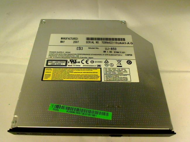 DVD Brenner UJ-850 IDE Mit Blende & Halterung Acer Aspire 5710 JDW50