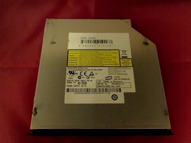 DVD Brenner AD-7543A IDE mit Blende & Halterung Dell Inspiron 6400