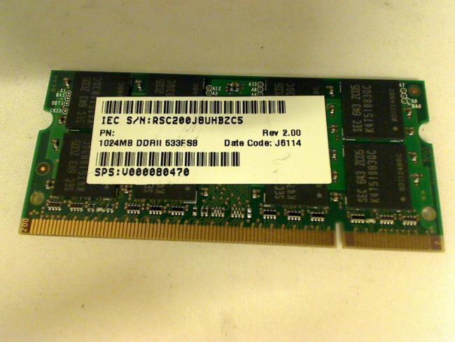 1GB 1024MB DDR2 533FSB SODIMM Ram Arbeitsspeicher Samsung R50 NP-R50 E