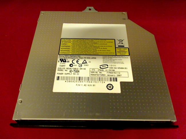 DVD Brenner IDE AD-7540A mit Blende & Halterung Fujitsu AMILO Pa 1538 PTB50
