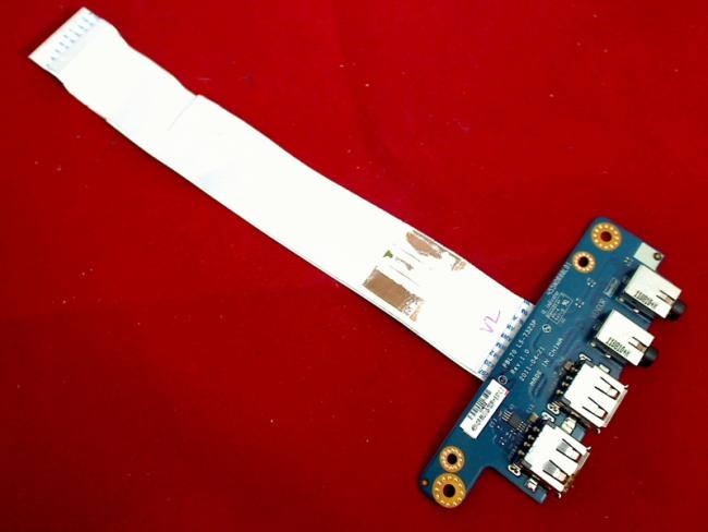 USB Port Audio Sound Board Platine Modul Karte Kabel Cable Asus X73B ID:1B