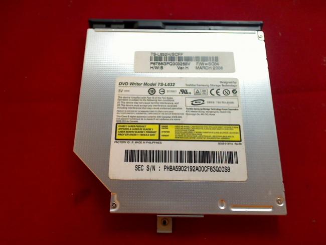 DVD Brenner TS-L632 IDE mit Blende & Halterung Samsung NP-R700
