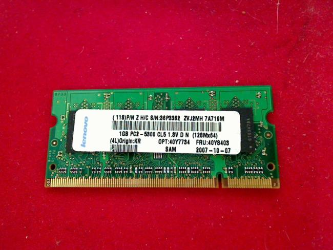 1GB DDR2 PC2-5300S SODIMM Ram Arbeitsspeicher Lenovo 3000 N200 0769