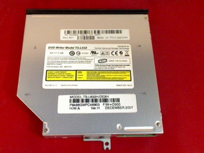 DVD Brenner IDE TS-L632 mit Blende & Halterung Dell 1520 PP22L