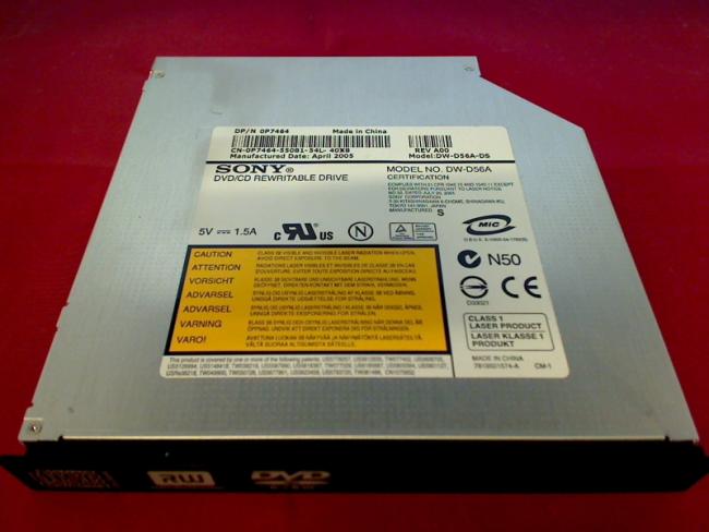 DVD Brenner IDE Sony DW-D56A-DS mit Blende & Halterung Dell 9300 PP14L