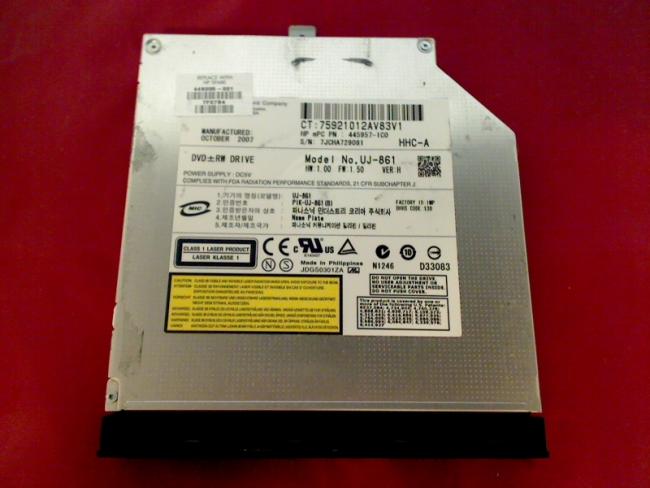 DVD Brenner UJ-861 448005-001 mit Blende & Halterung HP dv9500 dv9667eg