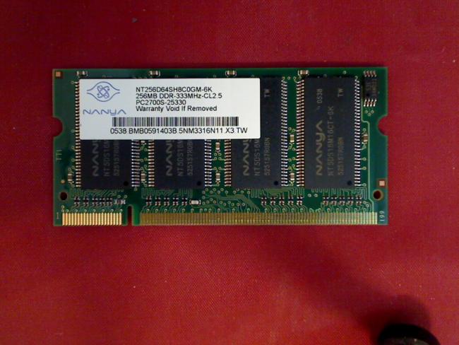 256MB DDR-333MHz PC2700 SODIMM Ram Arbeitsspeicher Acer 3000 3003LM
