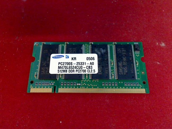 512MB DDR PC2700 Samsung SODIMM Ram Arbeitsspeicher Fujitsu Amilo A7640