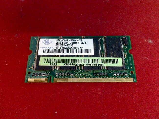 256MB DDR PC2100S NANYA SODIMM Ram Arbeitsspeicher Fujitsu Amilo A7640