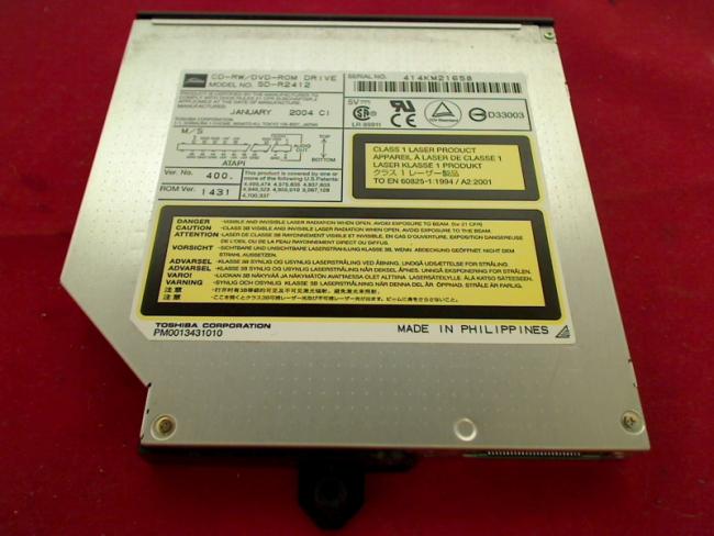CD-RW / DVD-ROM SD-R2412 mit Blende & Halterung Toshiba SA40-141