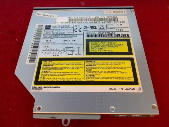 DVD-ROM Drive SD-C2502 mit Blende & Halterung Clevo 2700T