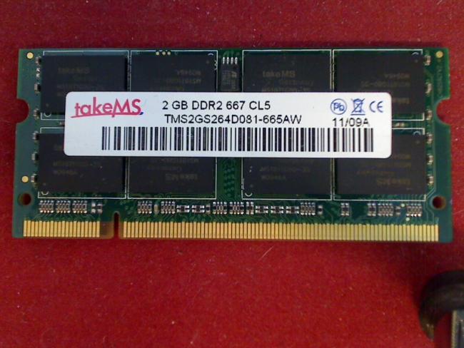 2GB DDR2 667 CL5 takeMS SODIMM Ram Arbeitsspeicher Acer Aspire 6530G - 724G32Mn