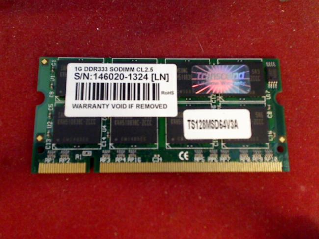 1GB DDR 333 SODIMM Ram Arbeitsspeicher MSI MEGA BOOK M655 MS-10391