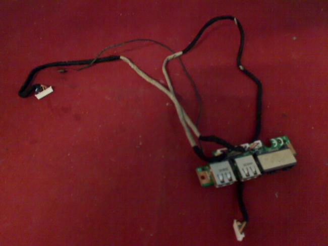 USB Lan Modem Port Buchse Board Kabel Cable MSI MEGA BOOK M655 MS-10391