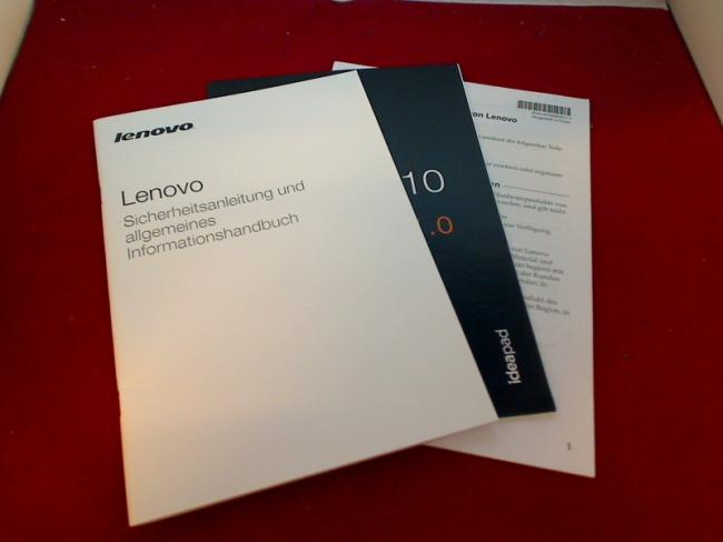 Sicherheit Informations Anleitung Handbuch Lenovo IdeaPad U410