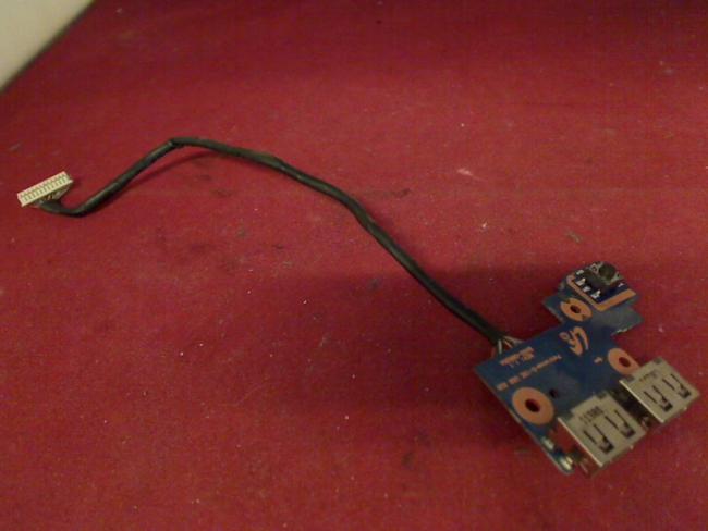 USB 2-Fach Port Buchse Board Platine & Kabel Cable Samsung NP305V5A