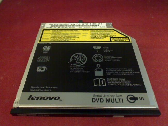 DVD Multi Brenner UJ862A mit Blende & Halterung Lenovo T500 2089