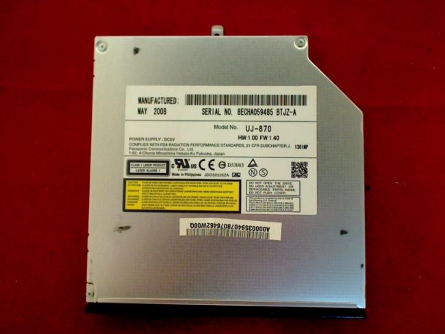 DVD Brenner Multi UJ-870 IDE mit Blende & Halterung Toshiba A300D - 167