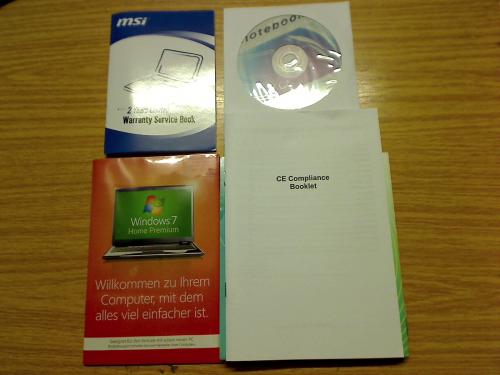 Recovery DVDs & Handbuch MSI A6500 - E2423Q
