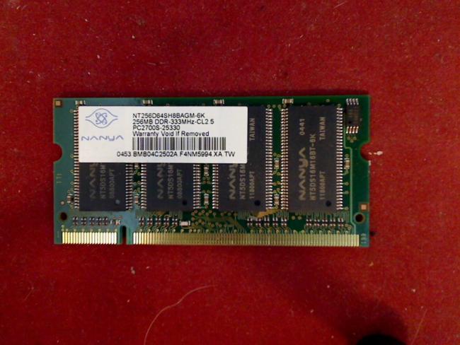 256MB DDR PC2700S SODIMM 333MHz Ram Arbeitsspeicher Acer Aspire 1360