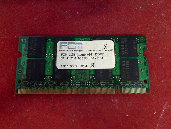 1GB DDR2 FCM PC5300 667Mhz SODIMM Ram Arbeitsspeicher Medion MD97900 WAM2020
