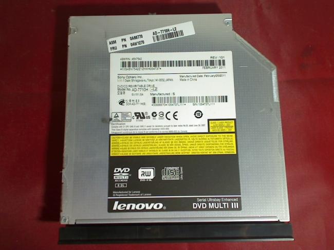 DVD Brenner AD-7710H mit Blende & Halterung Lenovo L520 7859-52G
