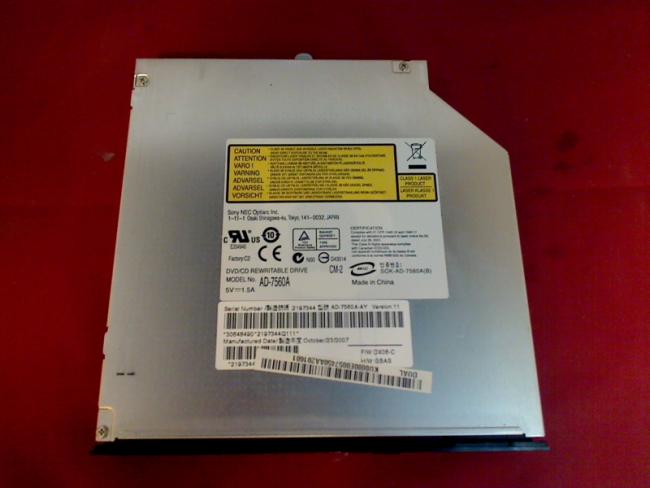 DVD Brenner AD-7560A IDE mit Blende & Halterung Acer 7520 - 6A2G16Mi