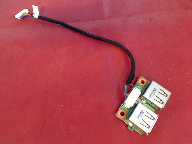 USB Port 2-Fach Board & Kabel Cable Medion MD96290 WIM2160 (1)