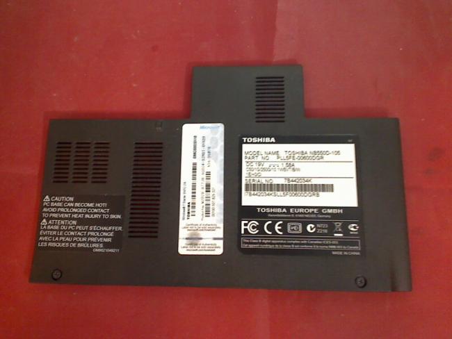 HDD Festplatte RAM Memory Gehäuse Abdeckung Blende Deckel Toshiba NB550D-105