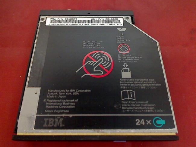 CD-ROM DRIVE XM-1702B mit Blende & Halterung IBM ThinkPad 600 Type 2645